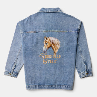 Palomino Pferd Unbritischer Geist Jeansjacke