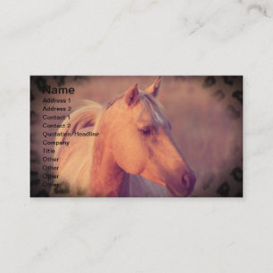 Palomino Pferd Visitenkarte