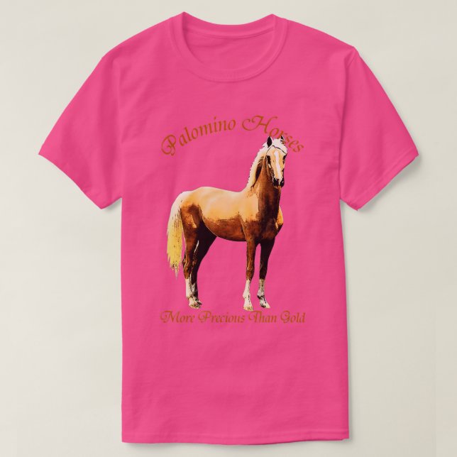 Palomino Pferd Wertvoller als Gold T-Shirt (Design vorne)