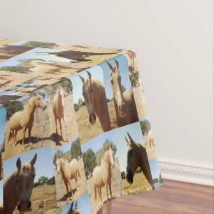 Palomino-Pferde-Fotocollage, Tischdecke