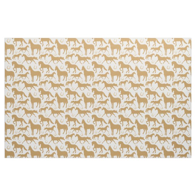 Palomino Pferde Pferde Pferdegeflecht Stoff (Fat Quarter (45,7 x 55,9 cm))