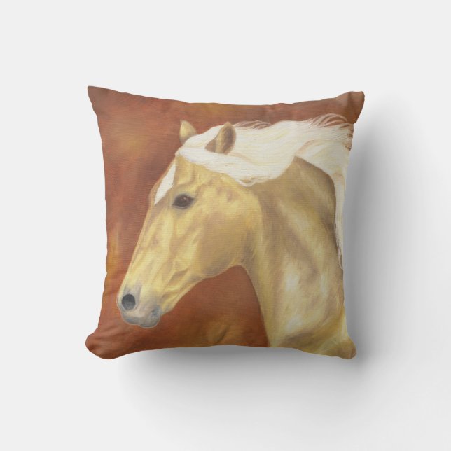 Palomino-Pferdekissen Kissen (Vorderseite)