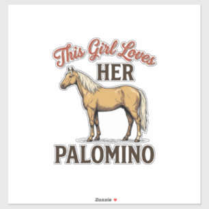 Palomino-Pferdeliebhaber-Retro-Stich-T-Shirt_1 Aufkleber