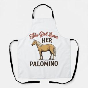 Palomino-Pferdeliebhaber-Retro-Stich-T-Shirt_1 Schürze