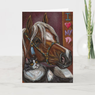 PALOMINO-PFERDSmokings-Katzen-Anmerkungs-Karte Karte