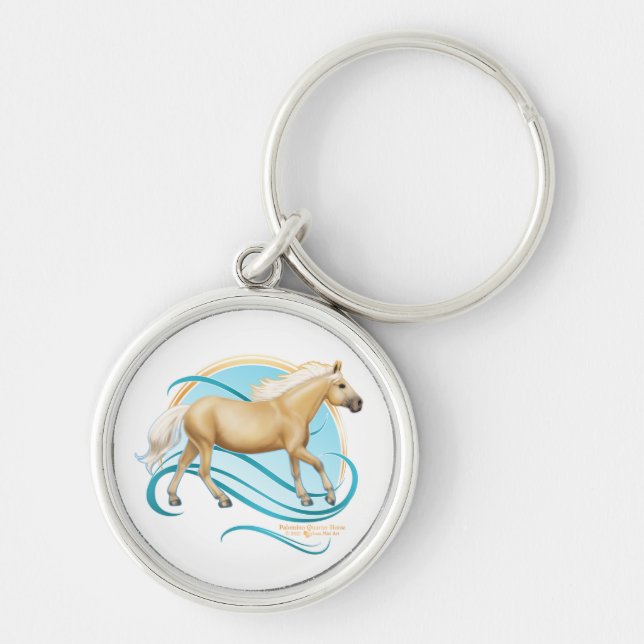 Palomino Quarter Horse Schlüsselanhänger (Vorne)