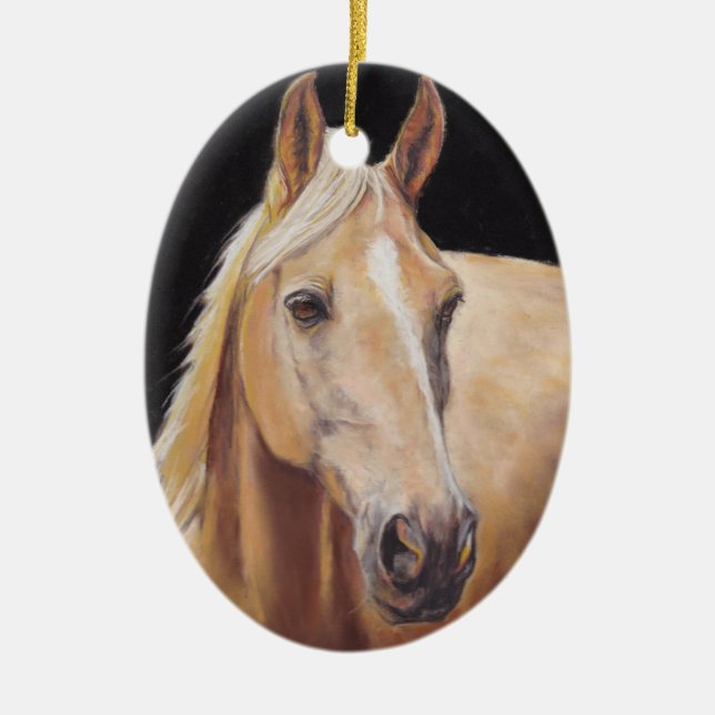 Palomino Rodelbahn mit Aussicht Keramik Ornament (Vorne)