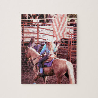 Palomino-Rodeo-Flagge-Pferd
