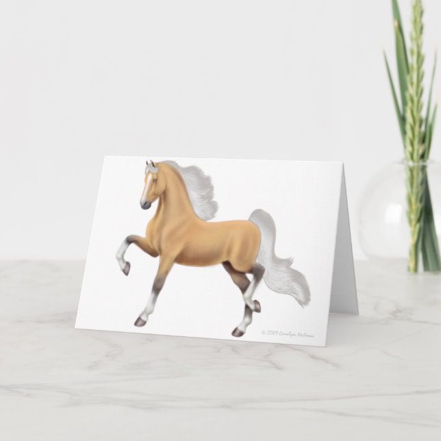 Palomino Saddlebred Pferdegruß-Karte Karte (Vorderseite)