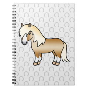 Palomino Shetland Pony Niedlicher Cartoon Illustra Notizblock