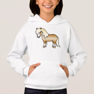 Palomino Shetlandpony Süße Cartoon-Illustration Hoodie