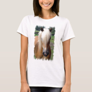 Palomino-Viertelpferdedamen-angepasster T - Shirt