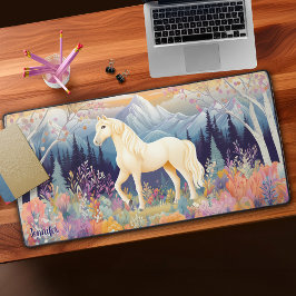 Palomino Wildblumen des Horses Personalisiert Schreibtischunterlage