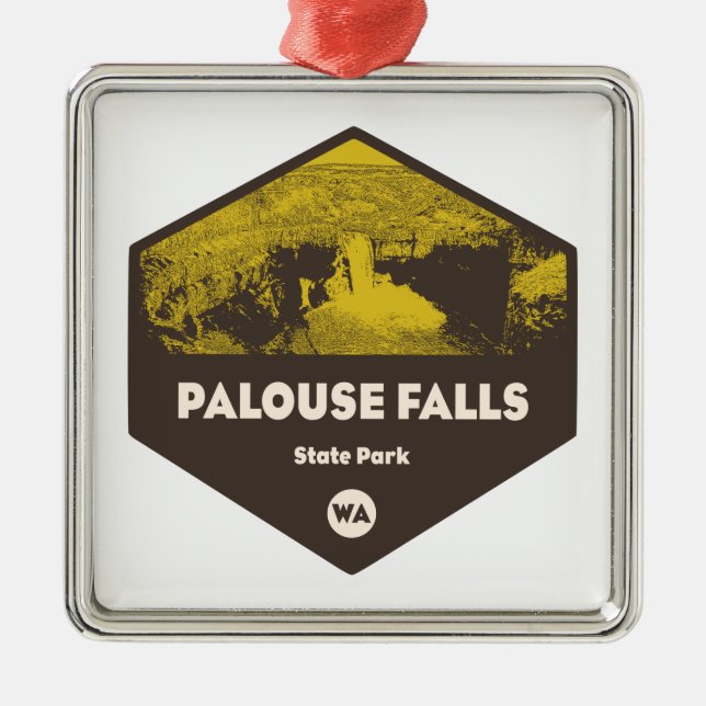 Palouse Falls Staat Park Washington Ornament Aus Metall (Vorne)