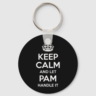 Pam Keep Calm Personalisierter Name Lustiger Gebur Schlüsselanhänger