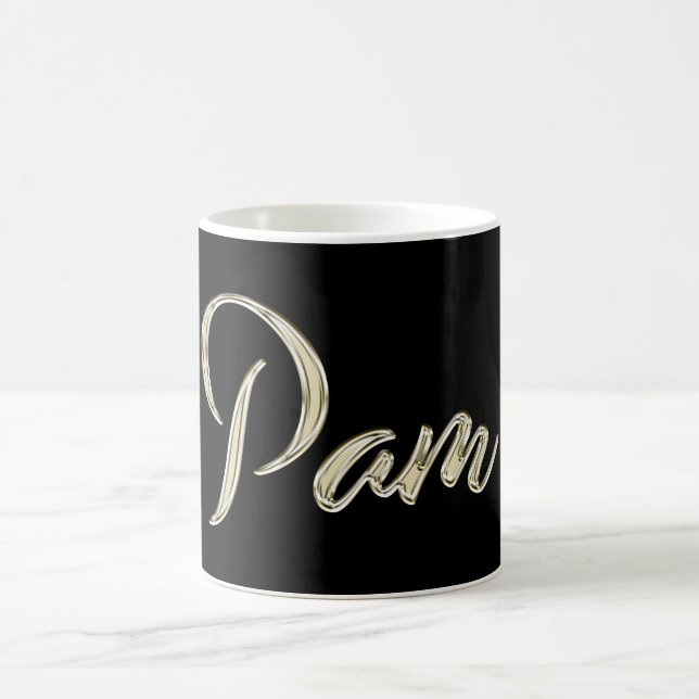 Pam white gold Handwriting Tasse Kaffeetasse (Mittel)