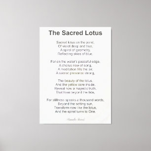 Pamela Storch - Das heilige Lotus-Gedicht Leinwanddruck