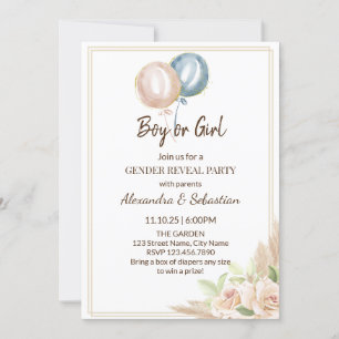 Pampa Grass Genre Reveillez Invitation