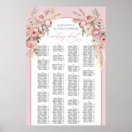 Pampas boho arch Alphabetisch Poster