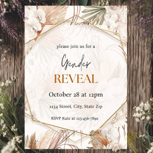 Pampas Boho Tonale Chaude Sexe Révéler Invitation