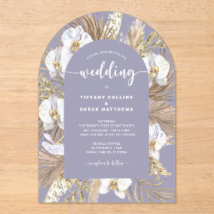 Pampas Faire-part de mariage d'arche en herbe