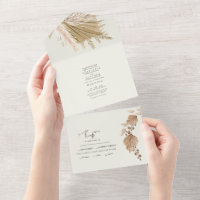 Pampas getrocknete Blume Keine Eltern Hochzeit