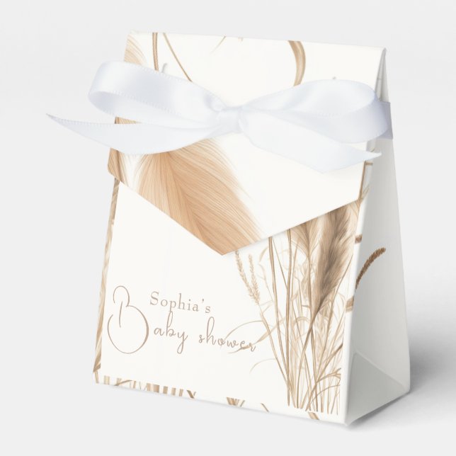 Pampas Gras Baby Dusche Geschenkschachtel (Vorderseite)