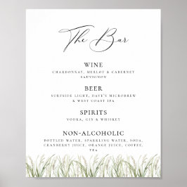 Pampas-Gras-Bar am Strand Poster