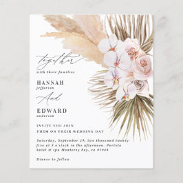 Pampas Gras Blätter orchid rustikale Hochzeit