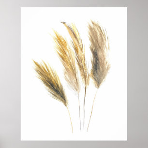 Pampas gras Blume Boho Art Poster