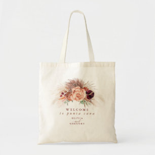 Pampas Gras Blumen Terrakotta Hochzeit Tragetasche