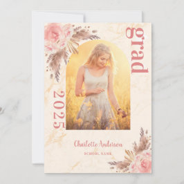 Pampas Gras Blush Rose Goldmarmor Abschluss Ankündigung