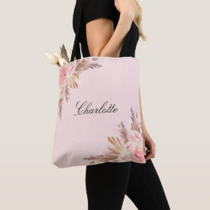 Pampas gras blush Rose Tasche