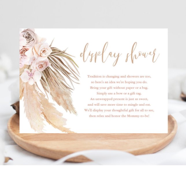 Pampas Gras boho bohemianische Duscheinlagen Begleitkarte (Von Creator hochgeladen)