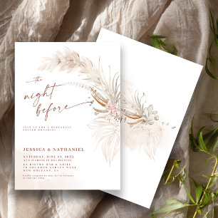 Pampas Gras Boho Floral The Night Before Einladung
