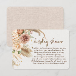 Pampas-Gras-Boho mit Duscheinlagen Begleitkarte