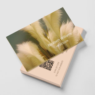 Pampas Gras Foto Innenausstatter   QR Code Visitenkarte