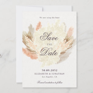 Pampas Gras getrocknete Blume Boho Foto Save The Date