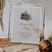 Pampas Gras Mädchen Wäscheleine Bücher Baby Shower