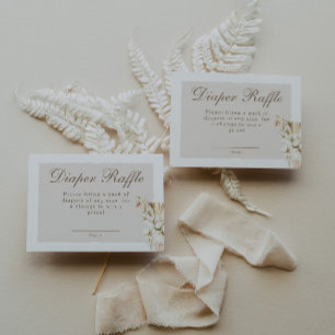 Pampas Gras Mädchen Wäscheleine Windel Baby-Party Begleitkarte