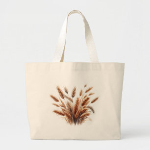 Pampas Gras Modern Boho Floral für Herbst & Herbst Jumbo Stoffbeutel