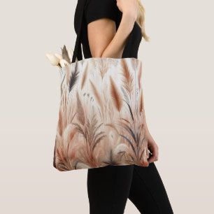 Pampas Gras Modern Boho Floral für Herbst & Herbst Tasche