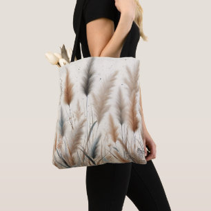 Pampas Gras Modern Boho Floral für Herbst & Herbst Tasche