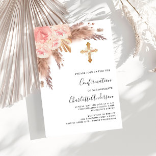 Pampas Gras rose gold rosa Luxus Bestätigung Einladung