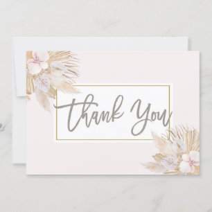 Pampas Gras rot Dankeskarte