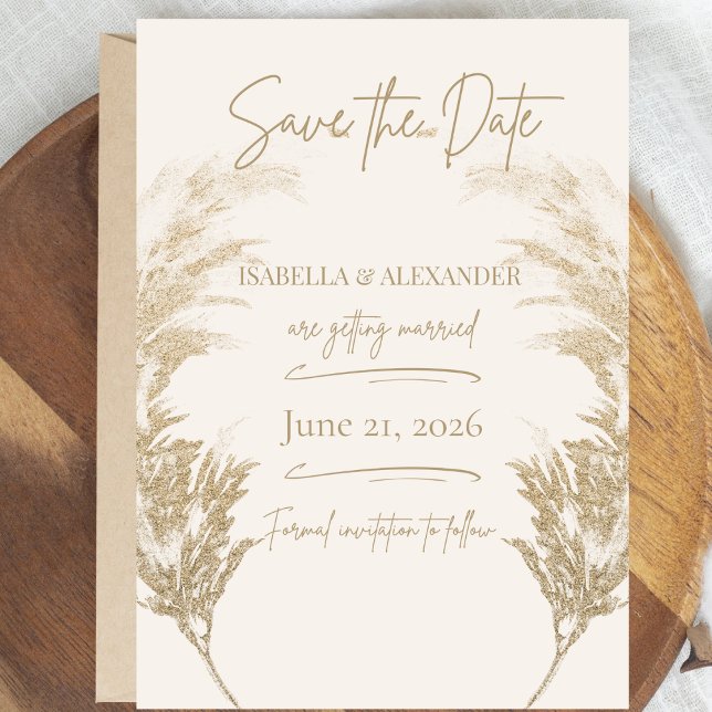 Pampas Gras Save the Date (Pampas Grass Save the Date)