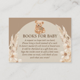 Pampas Gras Teddybär Bücher für Baby Begleitkarte