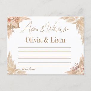 Pampas Grass Advice & Wwünscht Brautparty Card Postkarte