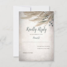 Pampas Grass and Greenerity Wedding RSVP