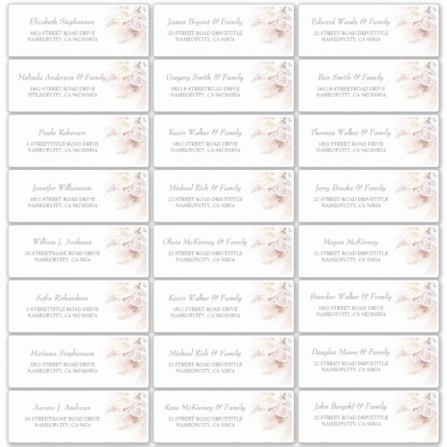 Pampas Grass Anthuriums Guest Name Address Labels (Vorderseite)